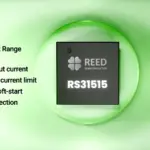Image of RS31515 stackable 60-volt, 15-amp eFuse on a green product stage