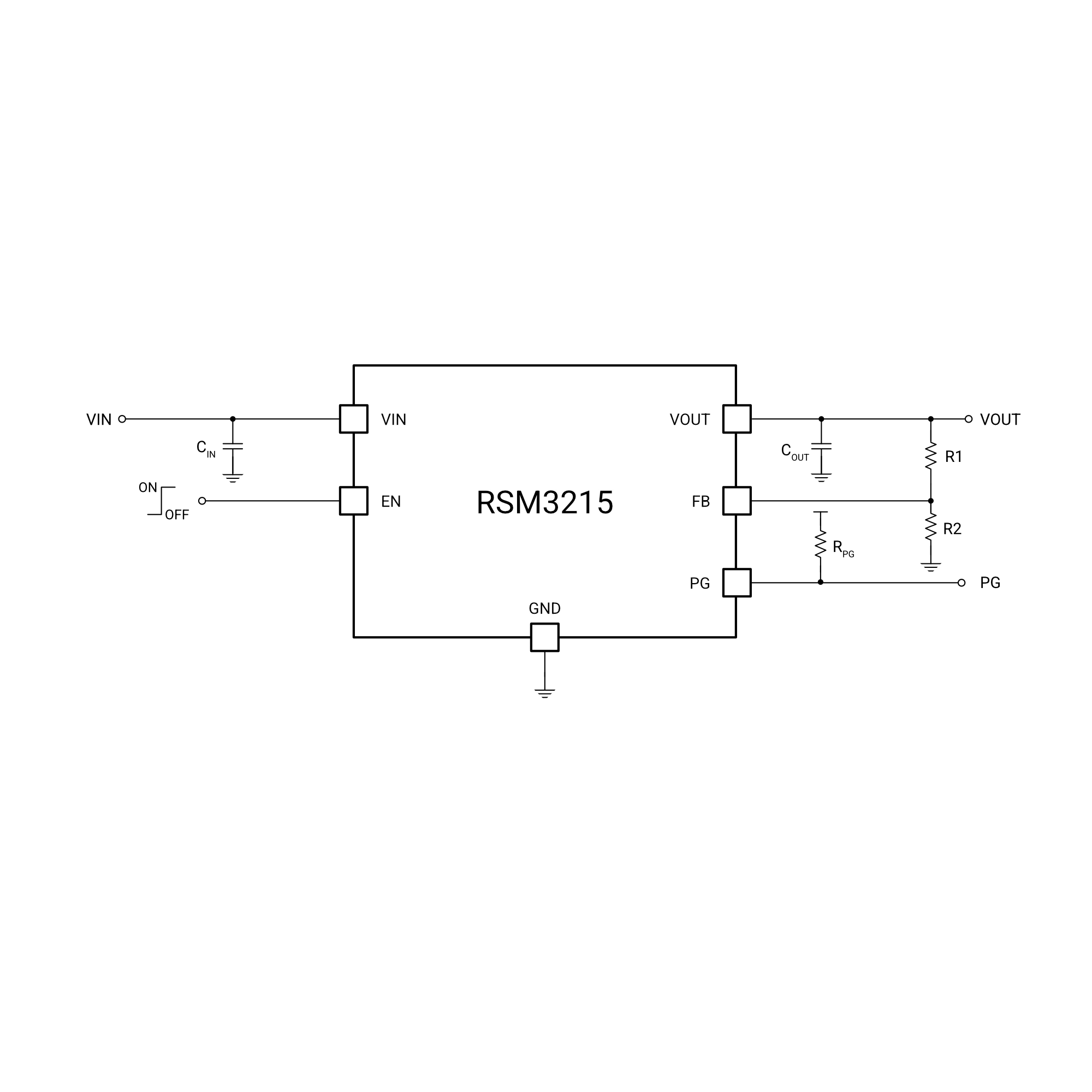 RSM3215 4V, 3A CoolModule™ Application Schematic