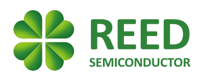 Reed Semiconductor Green Shaded Clover Logo